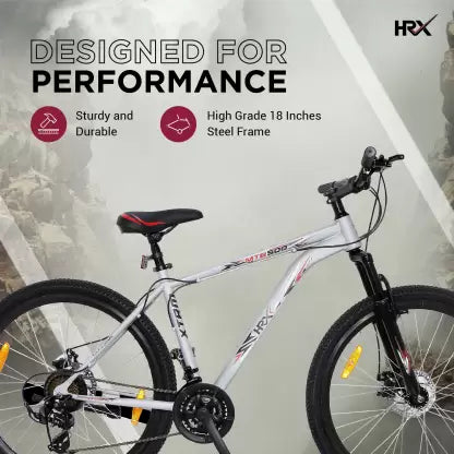 HRX XTRM MTB 500 85% Assembled with Front Suspension 27.5 T Mountain Cycle (21 Gear, Grey) HRX XTRM MTB 500 85% Assembled with Front Suspension 27.5 T Mountain Cycle (21 Gear, Grey)